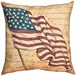 Manual Woodworkers and Weavers Climaweave Indoor/Outdoor Throw Pillow, Reversible Patriotic Flag, 20 by 20-Inch