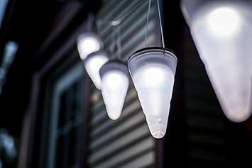3er Set Hangende Kegelformige Solar Gartenleuchten Eis Weiss Led Leuchten Aussenbeleuchtung Baumdekoration De Shop