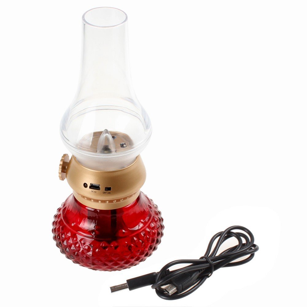 Anpress Decorative Rechargeable Flameless Candle Lantern, Vintage Oil