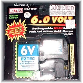 Eztec 6.0 Ni-cd Battery Pack and 4-hour Quick Charger Ultra High Capacity by EZ-TEC