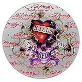 Ed Hardy Candle  Circle Plate for Single Pillar, Love Kills