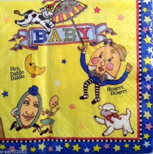 Nursery Rhymes 'Hey Diddle Diddle' Baby Small Napkins (16ct)