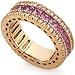 Pink Sapphire & 7/8ctw Diamond Eternity Band (GH/VS-SI) in 18kt Rose Gold