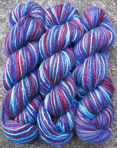 Living Dreams Betsy, Merino Tussah Silk Blend, Aran Worsted Weight Wool Yarn, Self-Striping, Hand Dyed by Art By Eve, 3.2 Ounce, Winter