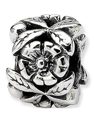 Reflection Beads Silver Geranium Flower Bead