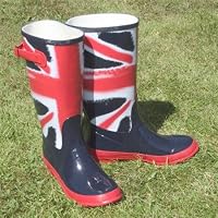 Union Jack Fashion Wellies Size Adults 8