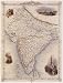 1800's BRITISH INDIA DELHI BOMBAY MAP SMALL VINTAGE POSTER