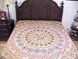 Artisan Handmade Embroidered Indian Bedspread Tapestry