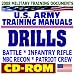 2008 Military Training Documents, U.S. Army Training Manuals - Drills, Battle Drills, Infantry Rifle, Bradley Stinger, NBC Recon, Patriot, Decontamination (CD-ROM)