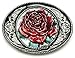 Western Rose Belt Buckle Rockabilly Love Tattoo