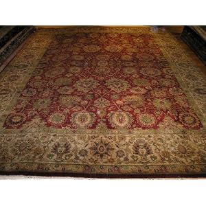Handmade Indian Lavar Rug 9'1x11'11 by Oscar Isberian Rugs
