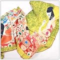 Prettystern - 160cm Kunstdruck Jungendstil Gustav Klimt Seidenschal - die Hoffnung