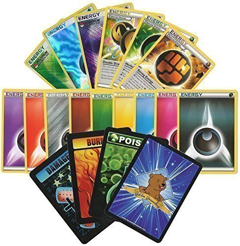 100 Pokemon Card Lot - 80 Basic Energy, A Mix of 20 Non-Basic Energy, Trainer, and Supporter. Includes 3 Custom Golden Groundhog Token Counters!