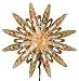 9" Pre-Lit Gold Glitter Starburst Christmas Tree Topper - Multi Lights