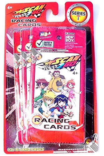 Scan2Go Series 1 Racing Cards - 3 Value Packages Nine Lucky Card Packs