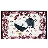 Homefires Accents Bandana Rooster Indoor Rug, 22-Inch by 34-Inch