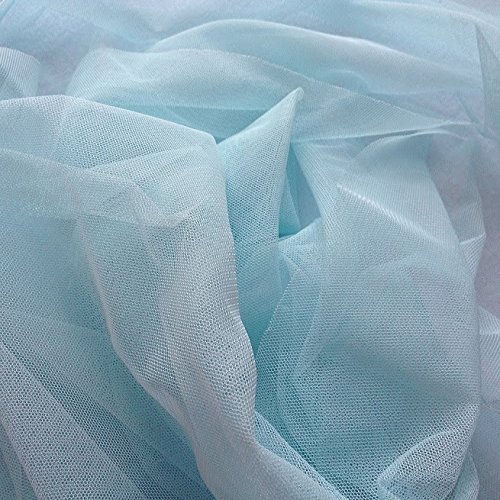 ℳ"Baby Blue" Polyester English Net 2 Way Stretch Mesh