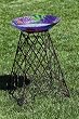 Diamond Patterned Birdbath Stand