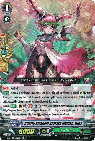 Cardfight!! Vanguard TCG - Cherry Blossom Blizzard Maiden, Lilga (G-BT06/022EN) - G Booster Set 6: Transcension of Blade and Blossom
