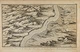 IMAGE OF 1757 Engraving Map Nile River Egypt Dandera F. Norden - ORIGINAL - Copper Plate Engraving