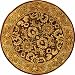 Safavieh Classic CL244A Burgundy 8' Round Handmade Wool Area Rug