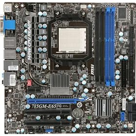 MSI M-ATX AMD�V���[�Y �}�U�[�{�[�h 785GM-E65