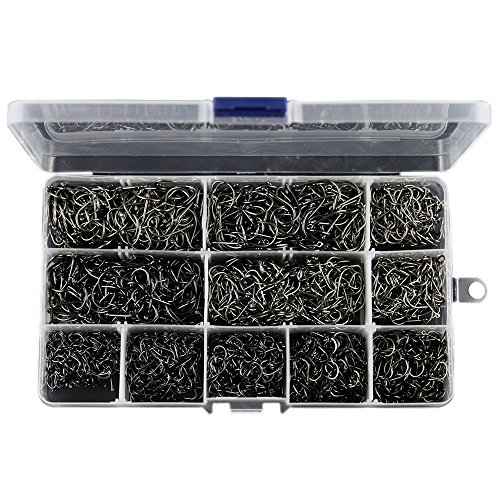 Anmuka 1600pcs high carbon steel fishing hooks with 10 …