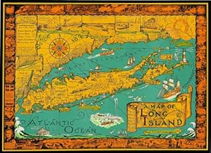 Historic Long Island Map Canvas