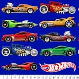 Hot Wheels Fleece Fabric: Cars In a Line (Anti-Pill, By the Yard)