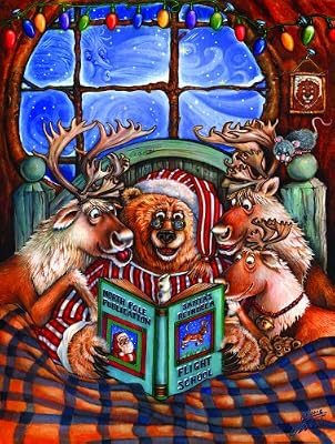 Reindeer Flight School 300pc Jigsaw Puzzle by Gloria West
