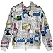 Search : DC Comics Newspaper All Over Print Zip Front Hoodie Sweatshirt by Junk Food
