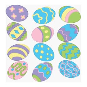 Easter Eggs Traditional Car Magnet 12-Pack