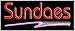 Sundaes Neon Sign (13H x 32L x 3D)