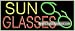 Sun Glasses Neon Sign (13H x 32L x 3D)