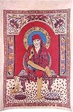 Folk Art of India ShalinCraft Kalamkari Paintings Pen Drawings on Cloth 40 inches x 28 inches (kmp002)