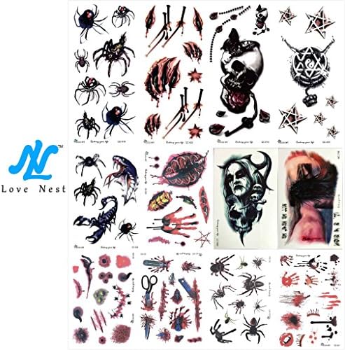 12 Premium Sheets - Metallic Flash Temporary Tattoos - Gold and Silver Bling Temporary Waterproof Tatoo,botanical Temporary Tattoo Custom Temporary Tattoos for Kids (1 Pack, Series 11)