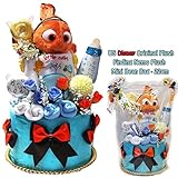 出産祝いに大好評ディズニー キャラクター・ニモが乗ってる おむつケーキ NEMO 南の海で今日も元気で泳いでます! パンパース２６枚 男の子 女の子 SB