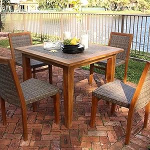 5 Panama Jack Leeward Islands Natural Teak 5 Pc Dining Set 4