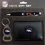 Denver Broncos Tri-Fold Wallet with Pen & Keychain Gift Set
