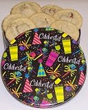 Gourmet Food : Scott's Cakes 1 lb. Almond Cookies in a Celebrate Tin