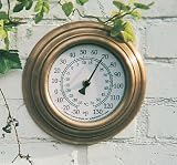 Classic Copper Outdoor Wall Thermometer (8 inch)