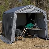 Buy 11x20x10 Peak Style Shelter, Green Cover by Shelter Logic
