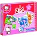 Clementoni 12654.5 - Hello Kitty - Edu Kit 2in1 W�rfelpuzzle und Spiel