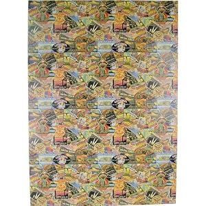 VintageTravel Labels Hotels Collage Poster Decoupage Gift Wrap 20 x 28 "