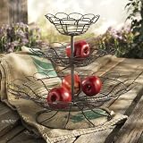 FRENCH WIRE 3 TIER FRUIT BASKET STAND