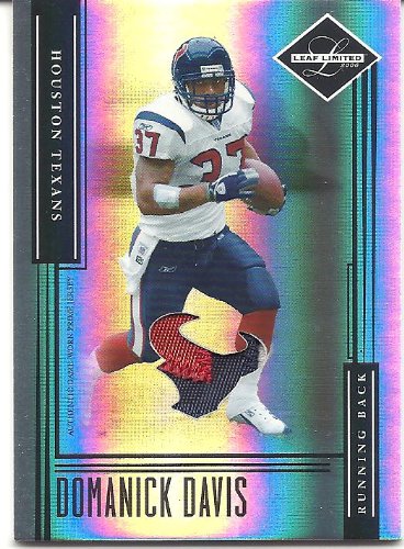 Domanick Davis 2006 Leaf Limited Threads Prime Jersey Card #113 18/30 Houston Texans