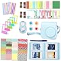 Fujifilm Instax Mini 8 Accessories, Leebotree 10 in 1 Camera Bundles Set Include Mini 8 Case/Album/Selfie Lens/Colored Filters/Wall Hang Frames/Film Frames/Border Stickers/Corner Stickers/Pen(Blue)