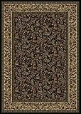 IMAGE OF Radici Usa Castello Series 1219 Black 5'5' X 7'7 Area Rug