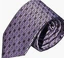Krawatte von Milano Exclusive, Musterdesign, schwarz- lila