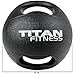 Titan Fitness 8 lb Dual Grip Medicine Ball Rubber Muscle Driver Sport Double